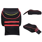 Aceshop Auto Mittelkonsole Armlehne Kissen Atmungsaktiv Memory Foam Auto Armlehne Kissen PU Leder Auto Armlehne Box Pad mit Handyhalter Aufbewahrungstasche Universal Passend für Die Meisten Autos