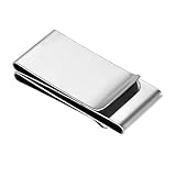 HooAMI Edelstahl Geldscheinklammer Geldclip dreiseitig rechteckigen Geldscheinklammer Kartenhalter 60mmx25mm