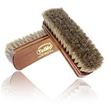 TelMo® Glanzbürsten helles Rosshaar Glanzbürste Schuhbürste 170mm 100% Rosshaar