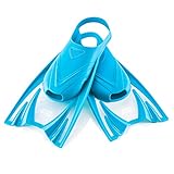 Aqua Speed leichte Trainingsflossen für Kinder Jungen I Kurze Schwimmflossen I Trainingsschwimmflossen weich I Blaue Kurzflossen Sport I Schnorchelflossen I Blau, Gr. 25-29 (S) I Frog