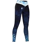 SMMASH Iceberg Figurformende Leggins Damen Printed Sporthosen mit High Waist und Push Up, Sport Lange, Tights Hosen für Yoga, Blickdichte Fitnesshose Shaping Yogahose (XL)