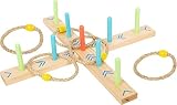 small foot 12035 Ringwurfspiel Active, aus FSC 100%-zertifiziertem Holz, Garten-Spiel für Kinder ab 3 Jahren Spielzeug