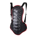 Wildken Rückenprotektor Snowboard Schutzkleidung EVA-Polsterung mit Nylon Stoff für Motocross Motorrad Ski Skating Fahrrad Radsports(Rot & Schwarz)