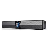 ELEGIANT PC Lautsprecher, Bluetooth 5.0 Lautsprecher 20W Tragbare Soundbar Wired und Wireless Computer Lautsprecher mit Stereo Sound, Rein Bass, TF-Karte Slot und USB Stick Slot für PC, TV, Handy
