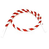 Caesar Silikonschlauch Striped für Shishas (Rot-Weiß) | Schlauch für Wasserpfeife | Flexibel | 1,50m Lang