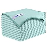 MR.SIGA Ultrafein Mikrofaser-Reinigungstücher Lappen Putztücher Fensterputztuch Fenster Tücher Mikrofasertücher Geschirrtücher für Scheiben & Spiegel, 12er Set, 35x40cm (13.7' x 15.7')