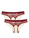 Amazon-Marke: Iris & Lilly Damen Hipster aus Netzstoff, 2er-Pack, Pink (Pink/Nude), L, Label: L