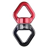 TRIWONDER 30kN 360 ° Rotator Swing Spinner Sicherheitsgerät, Rotationsgerät Karabiner für Klettern Hängematte (Rot & Schwarz)