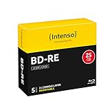 Intenso BD-RE 25GB, 2x Speed, 5er Pack Jewelcase Blu-Ray Rohlinge