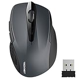 TECKNET Kabellose Maus, Pro 2.4G 2600 DPI Wireless Maus 6 Tasten mit Nano Empfänger, 24 Monate Batterielaufzeit, 5 Einstellbare DPI-Pegel für PC Laptop iMac MacBook Microsoft Pro, Office Home