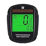 Pasas Fahrradcomputer Kabellos wasserdichte LCD Geschwindigkeit Hintergrundbeleuchtung Kilometerzähl für Radsport Realtime Speed Track Fahrradtacho Radcomputer Automatisches Aufwecken