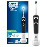 Oral-B Vitality 100 Elektrische Zahnbürste/Electric Toothbrush, 1 Putzprogamm, Timer, 1 CrossAction Aufsteckbürste, schwarz