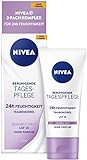 NIVEA Beruhigende Tagespflege 24h Feuchtigkeit (50 ml), Gesichtscreme für sensible Haut, Tagescreme mit Traubenkernöl und Süßholzextrakt