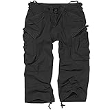 Brandit Herren Industry Vintage 3/4 Shorts, Schwarz, S