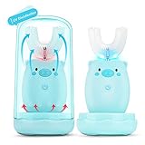 Automatische Kinderzahnbürste 360 ​​° Ultraschall-Zahnbürste für Kinder zahnbürste elektrisch, geräuscharme intelligente elektrische U-förmige Kinder Ultraschall-Zahnbürste für Kinder USB,IPX7
