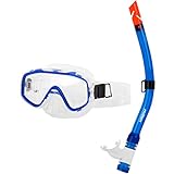 Miton Kinder Taucherbrille Junior Schnorchelset Neptun blau