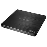 LG Electronics GP60NB50 DVD-Rewriter, 8 x USB 2.0, superdünn, tragbar, M-DISC Unterstützung für PC und Mac, Schwarz