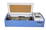 TEN-HIGH CO2 40W Laser Graviermaschine Laser Cutter mit USB-Anschluss OFFLINE VERSION, Arbeitsbereich: 300x200mm, MEHRWEG