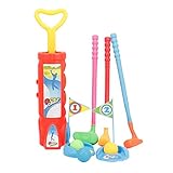 BGROEST-SP Golf für Kinder Deluxe Kinder-Kleinkind-Golfschlägersatz, 3 Schlägertypen mit Golfwagen, perfektes Golfset für Kinder Indoor-Outdoor-Spiele für Kinder (Farbe, Größe : 19 * 38 * 4cm)
