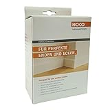 Hoco Eckstäbe, Ecktürme, Innenecken Außenecken aus Holz (lackiert) für weiße Sockelleisten, Inhalt: 15 Stück (43 x 18 x 18 mm (E1), weiss)