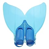 Monoflosse Meerjungfrauen-Flosse zum Schwimmenlernen für Jugendliche Kinder Größe 34-40, blau