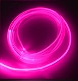 INION 1x PINK 2 Meter - EL - Innenbeleuchtung Ambientebeleuchtung mit 12Volt Inverter/Adapter Zigarettenanzünder