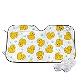 WCHAO Yellow Duck Sonnenschutz Shade Car Windschutzscheiben Shade Lightweight Sunshade für SUV Car Truck Camper Mini Fahrzeuge