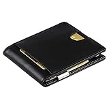 Geldbörse Herren mit Münzfach und Geldklammer - Portemonnaie Männer mit RFID Schutz, Geldbeutel Herren, Vatertag, Slim Wallet mit Money Clip