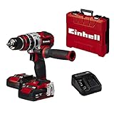 Einhell Akkuschrauber TE-CD 18 Li-i Brushless Power X-Change (mit Schlagfunktion, Li-Ion, 18 V, 2 Gang, 60 Nm, LED Licht, Koffer, inkl. 2 x 2,0 Ah Akku und Ladegerät)