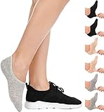 SIMIYA Damen Sneaker Socken, 6 Paar unsichtbare Frauen Füßlinge, rutschfest und atmungsaktiv