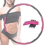 CAMTOA FitnessKreis, Exercise Reifen Gymnastik Kreis abnehmbare Stabiler Edelstahlkern mit Premium Schaumstoff 8 Knoten Abnehmbares Design für Fitness