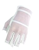 HJ Glove Solaire Golfhandschuh für Damen, halblang, Weiß, Größe S