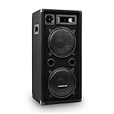 auna Pro PW - passiver PA-Lautsprecher PA-Box, 3-Wege-Bauweise, Piezo-Hochtöner, schwarz, Subwoofer, Belastbarkeit: 450 Watt RMS / 900 Wmax.