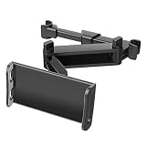 Zommuei Tablet Halterung Auto,Universal Ausziehbare KFZ Kopfstützen Halterung Unterstüzt Tablet Halter Kopfstütze für iPad iPhone Serie/Samsung/Kindle Fire HD/Nintendo Switch usw. 4,7-10,5 Zoll Geräte