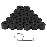 20 stücke 17mm Radschraubenkappen Wheel Lock Lug Bolzenmutter Abdeckkappe Auto Rad Auto Hub Schraube Staubschutz Diebstahlsicherung (Black)