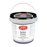 Viva Decor® Artline Beton Paste (Anthrazit, 1 l) Strukturpaste zum Malen - Betonoptik für Leinwand und Deko - Beton Farbe für Kreative und Künstler - Made in Germany