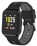 newgen medicals Activity Tracker: GPS-Sportuhr, Always-On-Display, Bluetooth, App, IP68, 1 Mon. Laufzeit (Schwimmuhr)