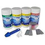 myPool Seerose Wasserpflege-Grundausstattungsset 4,5kg Chlor Algenschutz pH Minus/Plus Thermometer Wassertestgerät