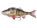 Savage Gear 4D Line Thru Perch Gummifisch Barsch zum Spinnfischen, Gummiköder zum Schleppangeln, Hechtköder, Spinnköder, Farbe:Perch (Barsch), Länge/Gewicht:17cm - 63g
