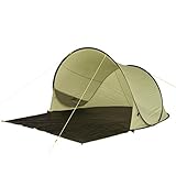 10T Pop-Up Strandmuschel Trinidad UV 80 Strandzelt 3 Mann Sonnenschutz XL Familien Windschutz Zelt