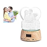 Leadleds Personalisiertes Foto-Nachtlicht, Bluetooth-Musik-Player, Plattenspieler, Display, Ständer, LED-Lampe, Geschenke für Frauen