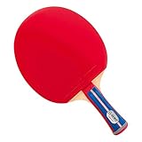 GEWO Unisex – Erwachsene Tischtennis Profis und Hobbyspieler 1.8mm ITTF Lion Belag Tischtennisschläger, Blau/Rot, One Size