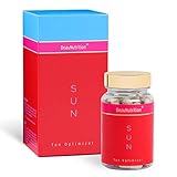 BeauNutrition Sun Tan Optimizer Kapseln mit Beta Carotin, Acai, OPC, Vitamin C E, Goldtüpfelfarn, Grüner Tee, Kurkuma, Lycopin, Ringelblume