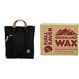 Fjällräven Unisex Umhängetasche Totepack No. 1, black, 11 x 32 x 39 cm, 14 Liter, 24203 & Unisex Wachs Greenland, transparent, one size