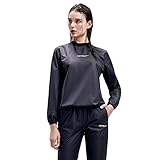 HOTSUIT Sauna Sportanzug Damen Saunaanzüge Schwitzanzug Abnehmen Fitness Sportshirt Trainingshose, Schwarz, L