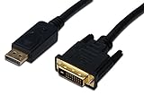 DIGITUS DisplayPort Kabel (2m, DP-DVI (24+1), Stecker/Stecker, m/Verriegelung, DP 1.2 kompatibel)