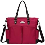 PREMYO XXL Baby Wickeltasche Groß - Mit Kinderwagenbefestigung Wickelunterlage - Multifunktional Komfortabel Rot
