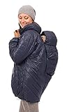 Viva la Mama - Winterjacke mit Trageeinsatz Babytragejacke warm Winterumstandsjacke Polarjacke Damen Tragemantel - PATAGON - eisblau - M