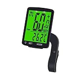 Fahrradcomputer Kabellos,12 Funktionen Fahrradtacho Drahtlos Wasserdicht Radcomputer Tachometer LCD-Hintergrundbeleuchtung Display Kilometerzähler für Radsport Realtime Speed Track