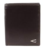 camel active, Geldbörse Herren, Hochformat, RFID Schutz, Portemonnaie, Geldbeutel , Echtes Leder, viele Kartenfächer und Netzfach , Braun, 10,7x2x12,4,cm